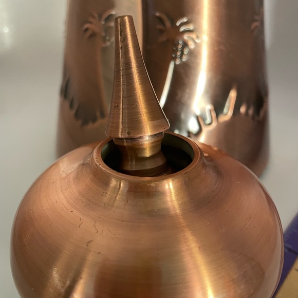 Copper Palm Tree Pitcher - Picture 7 of 13